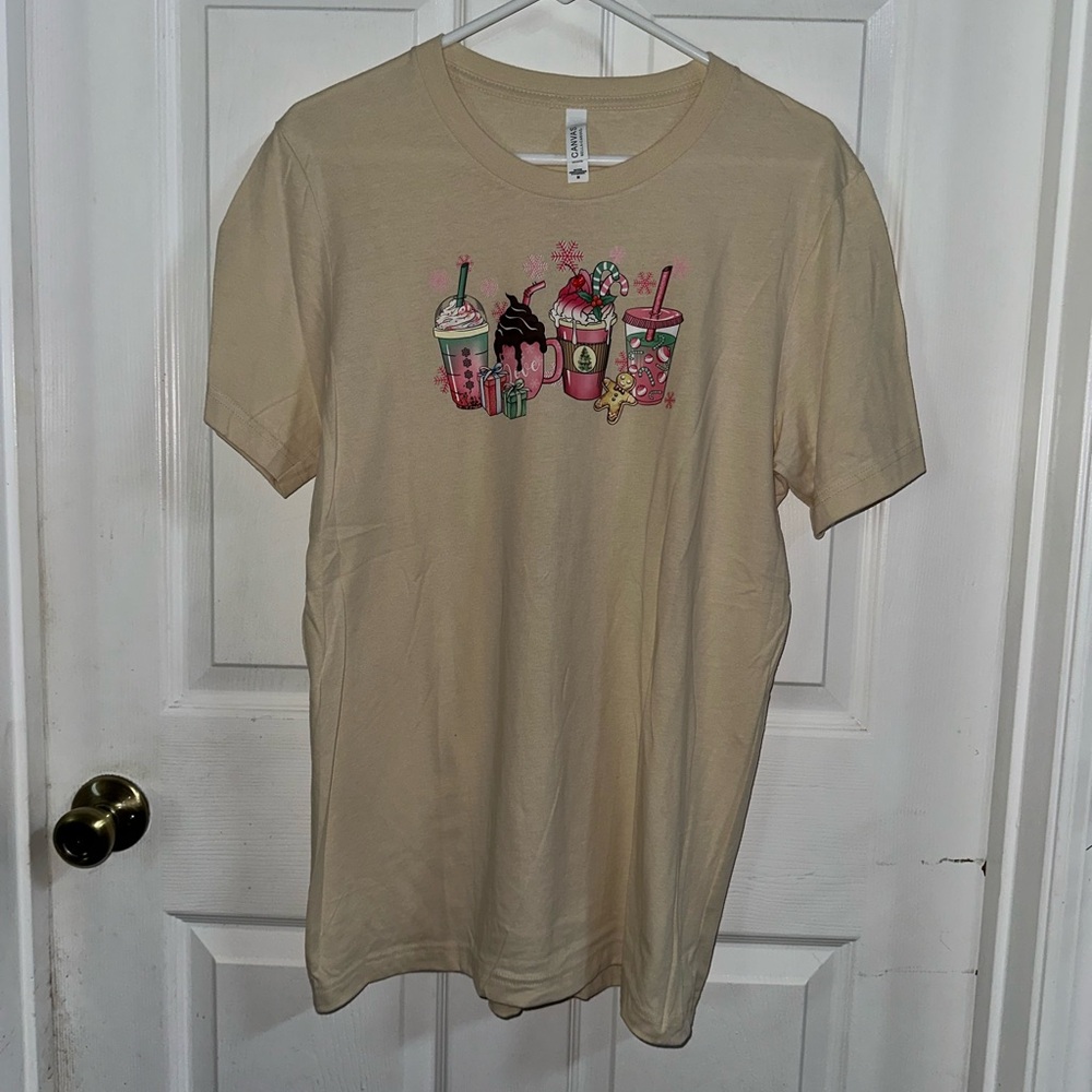 NWOT Handcrafted Holiday/ Christmas Drinks Shirt Medium